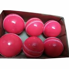 Pink Leather Cricket Balls, 4 Piece Balls